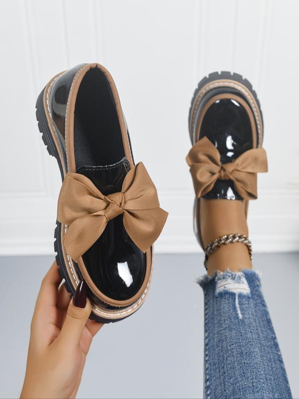 Elegant Bow-Detail Slip-On Loafers for Women | Chelsea