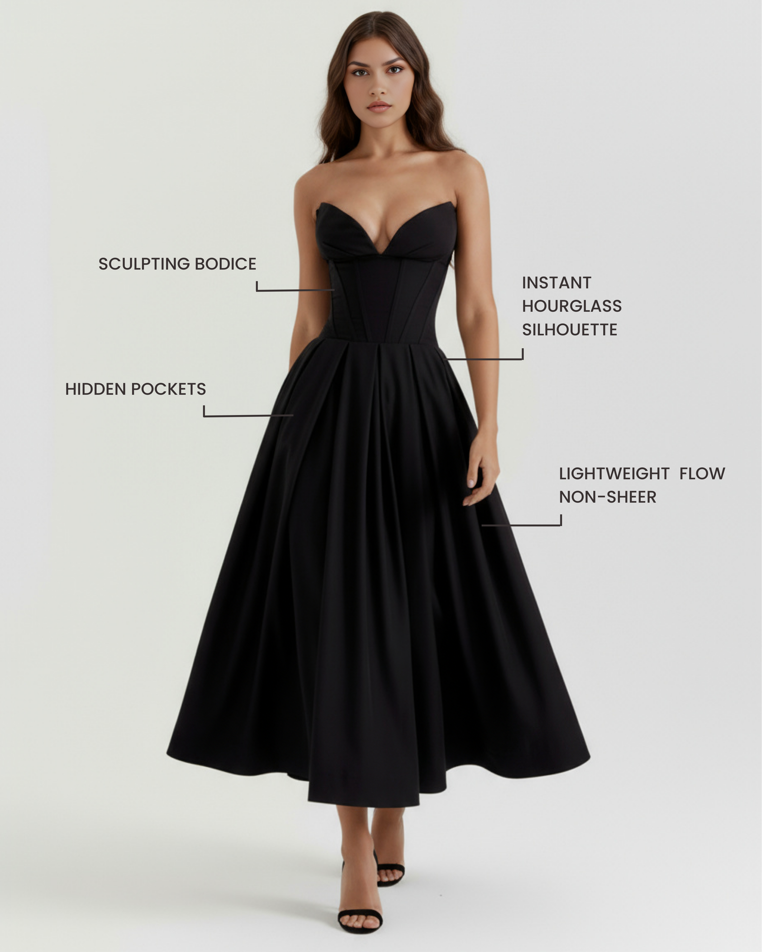 Ruched bodycon midi dress for women | Amalfi