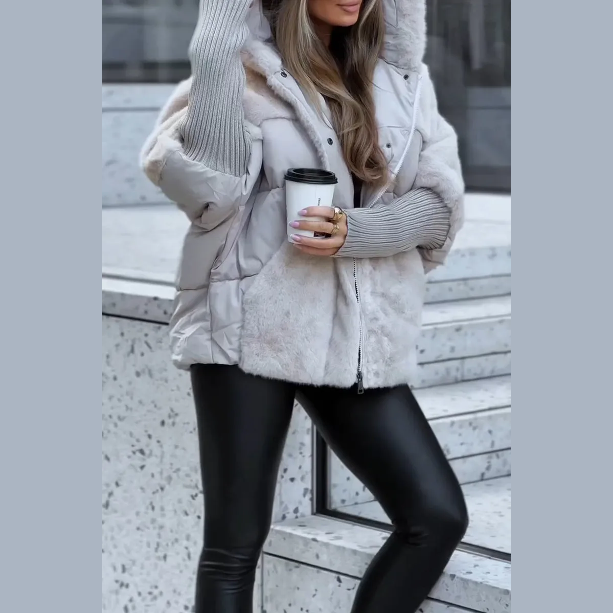 Multicolor hooded bomber jacket for women | Hester