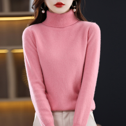 Elegant turtleneck knit sweater with soft feel Cozy for Women | Emmie Luxe