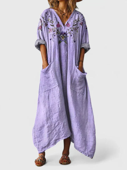 Classic relaxed elegant occasion dress for women | Mariana -7