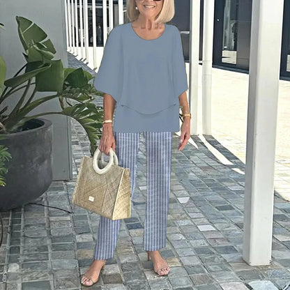 Printed two-piece outfit set for women | Genevieve