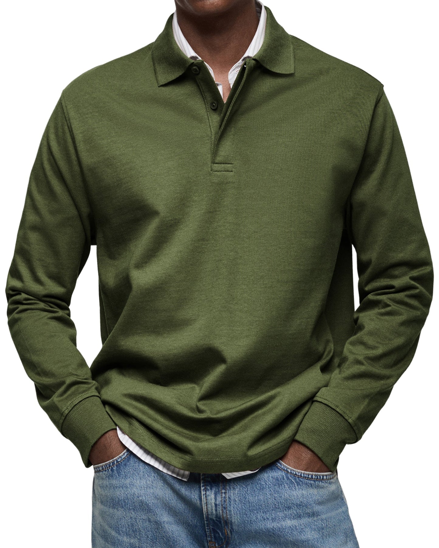 Classic long-sleeve everyday polo shirt for men | Wilson -9