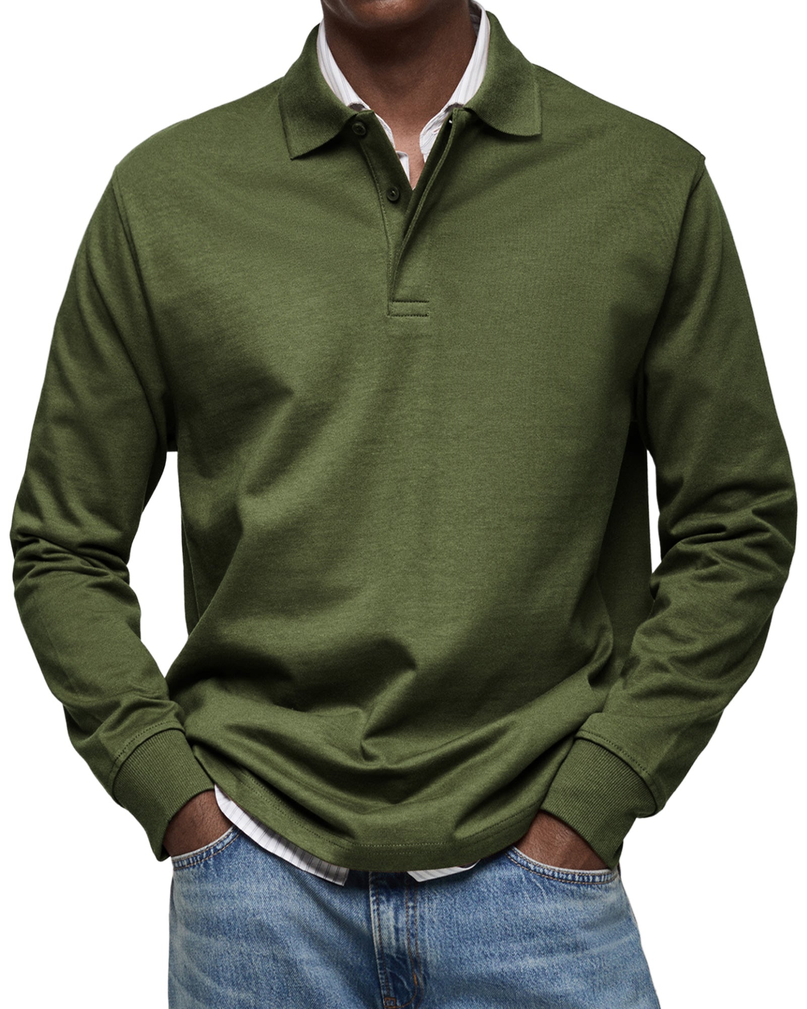 Classic long-sleeve everyday polo shirt for men | Wilson -9
