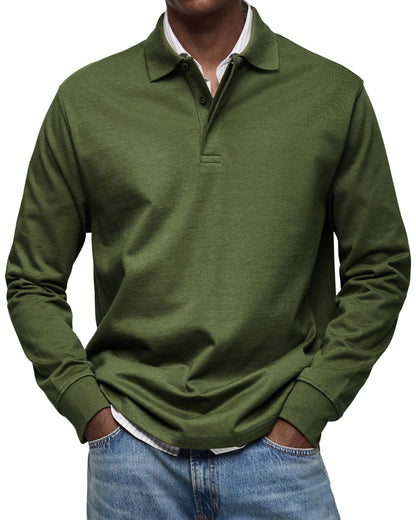 Classic long-sleeve everyday polo shirt for men | Wilson -9
