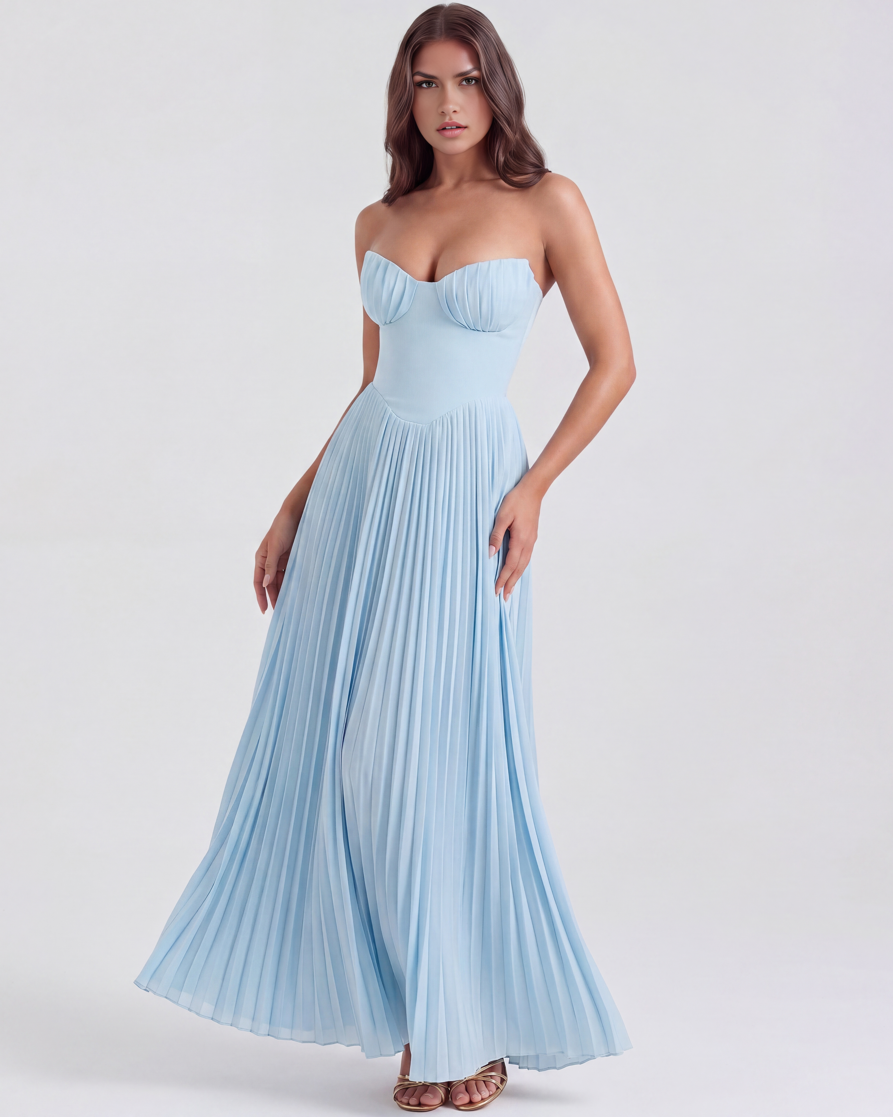 Georgette corset maxi dress for women | Siena