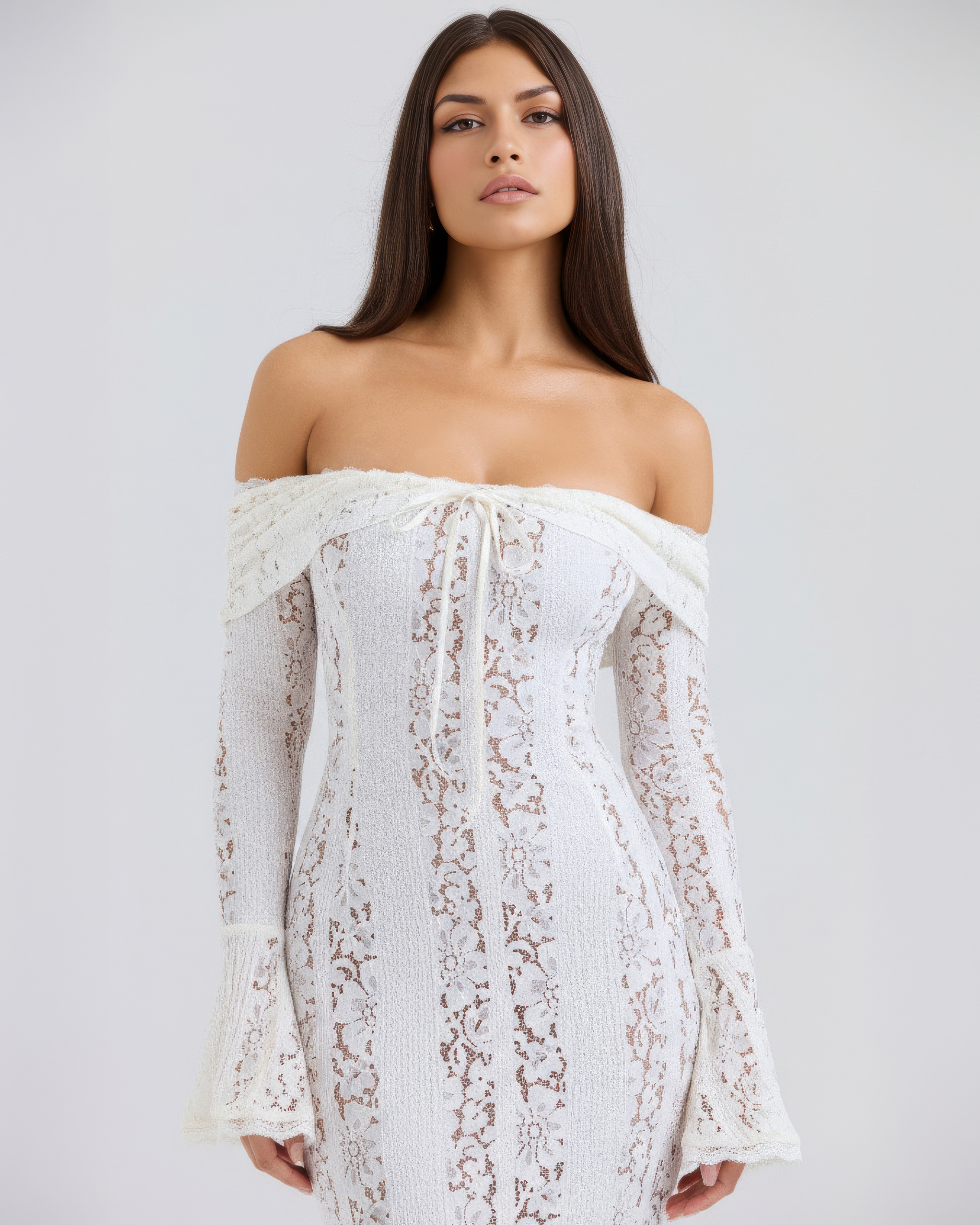 Off-shoulder elegant maxi dress for women | Alessandra