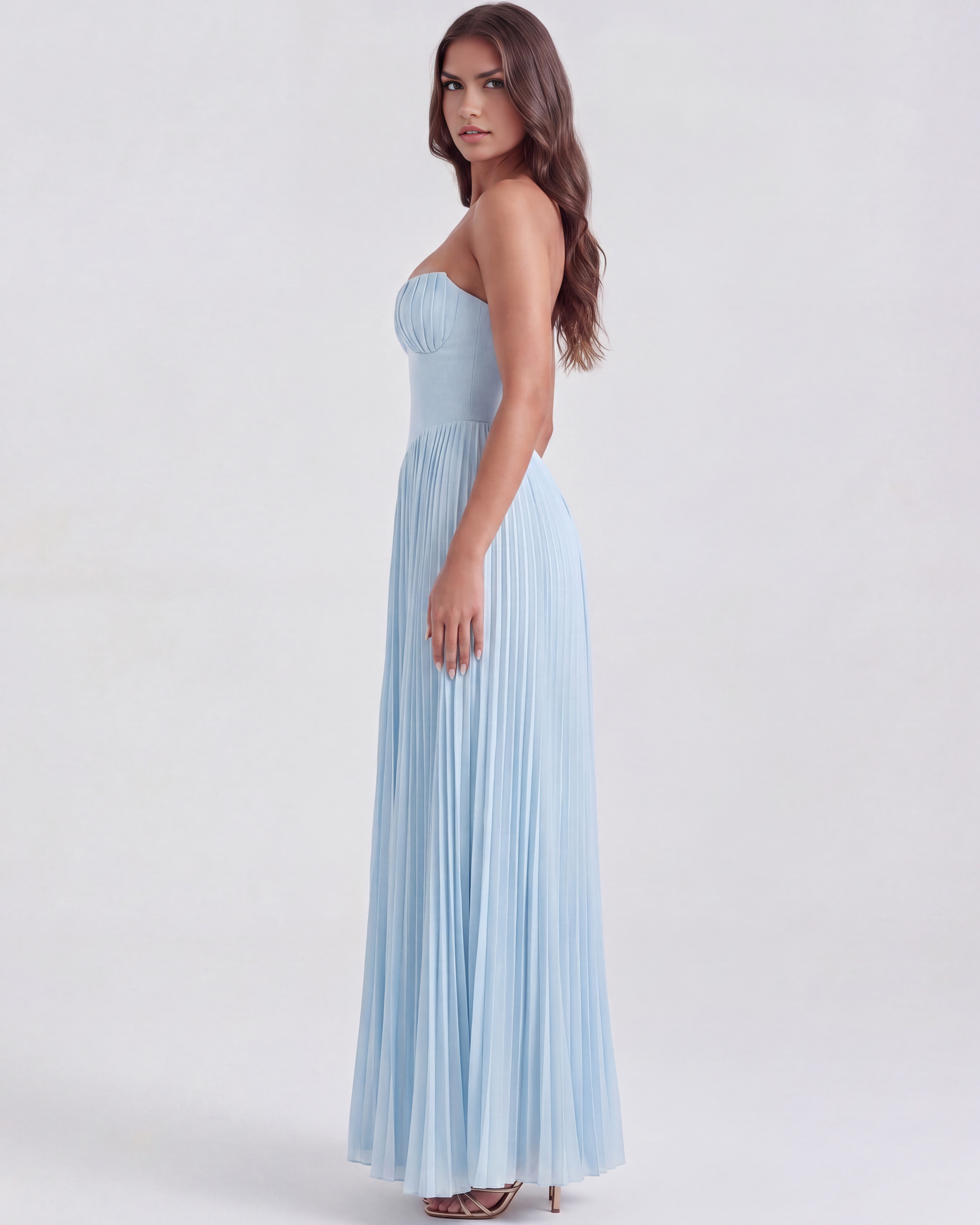 Georgette corset maxi dress for women | Siena