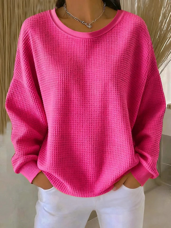 Textured cosy knit everyday jumper for women | Elora -9