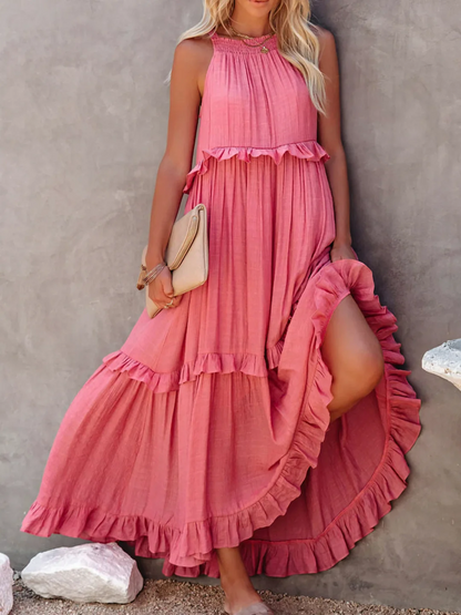 Tiered ruffle maxi dress for women | Lara
