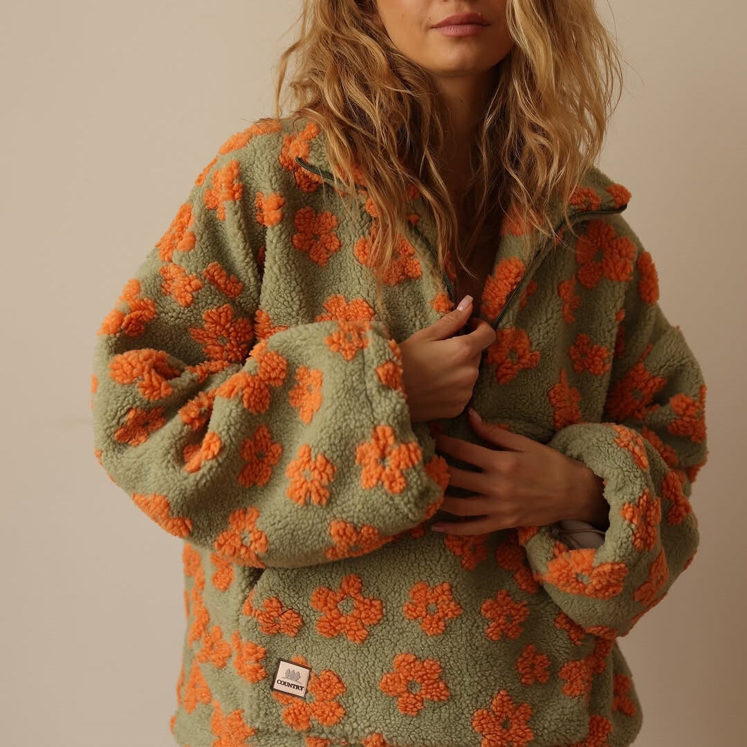 Floral fleece Jacket for women | Daisy