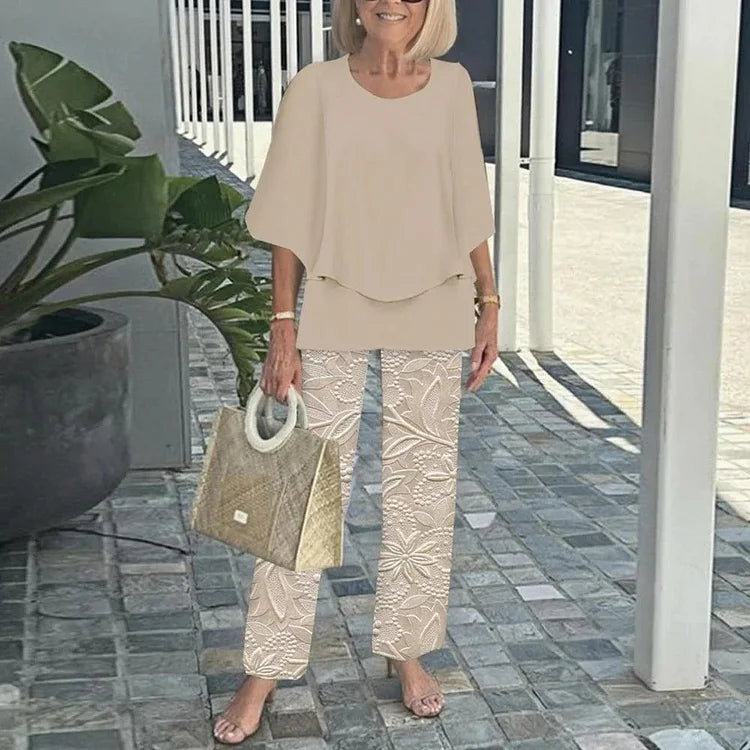 Trendy print two-piece everyday co-ord set for women | Genevieve -10