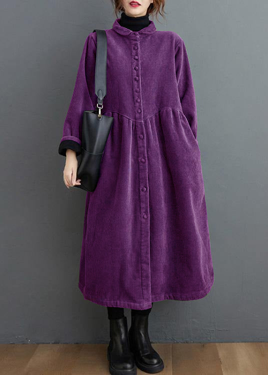 Blackish Green Corduroy Cinched Coat Stylish for Women | Mirelle