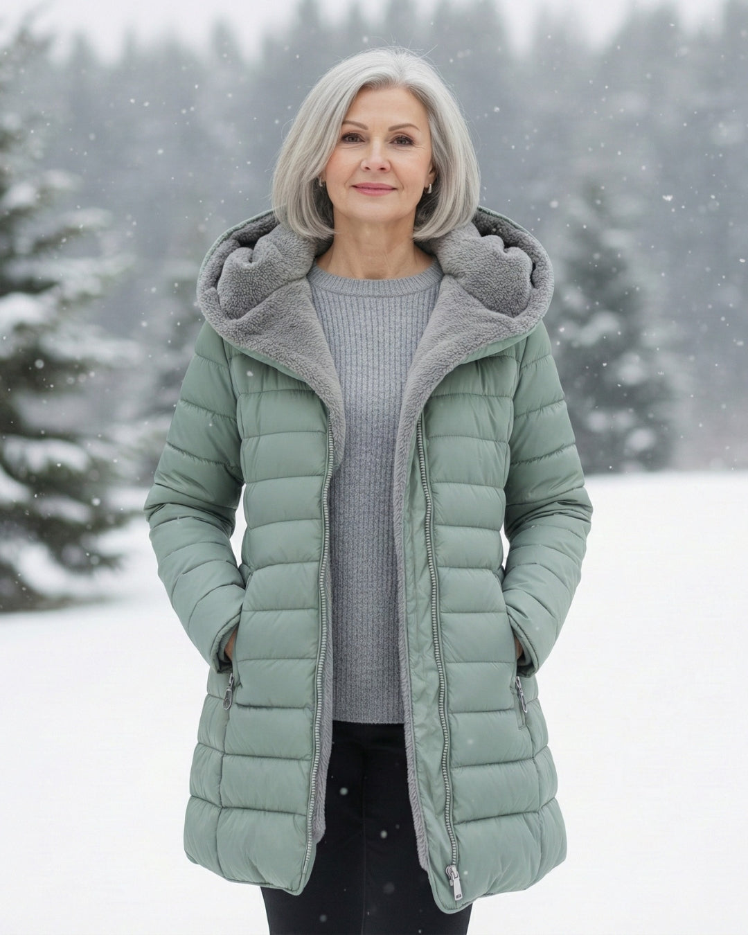 Fleece-Lined Quilted Puffer Coat for Women | Jami