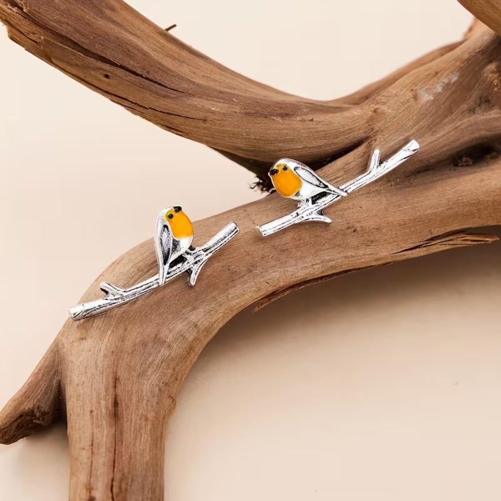 Charming Robin Bird Drop Earrings for Women | Robinelle
