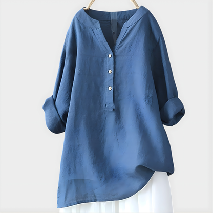 Relaxed V-Neck Summer Blouse for Women | Veronique