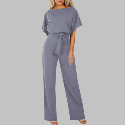 Casual tie front batwing sleeve jumpsuit for women | Alvessa