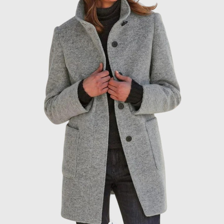 Classic mid-length coat for women | Loraviennea