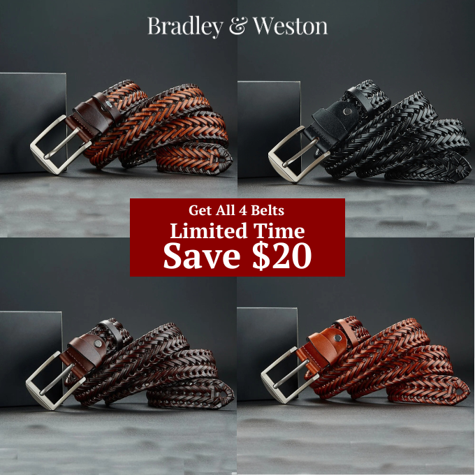 Braided leather everyday belt for men | Legacy -16