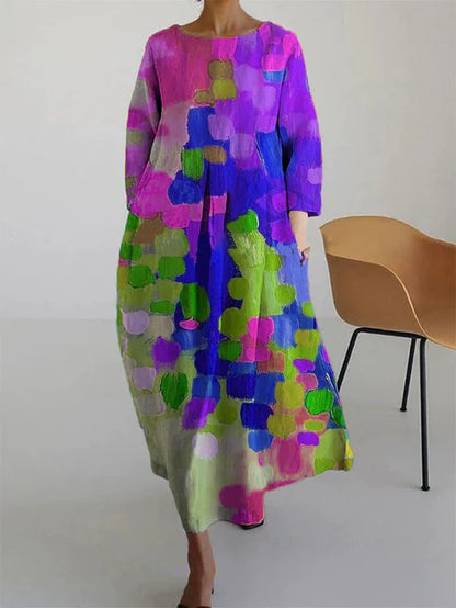 Lightweight floral summer dress with flared silhouette Chic for Women | Antonella Bloom