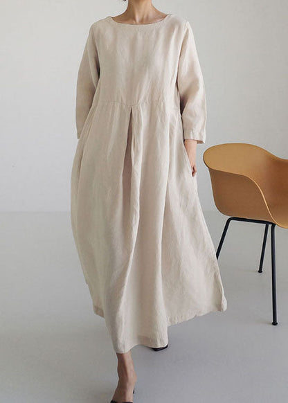 Apricot Patchwork Pocket Spring Dress Chic for Women | Marielle