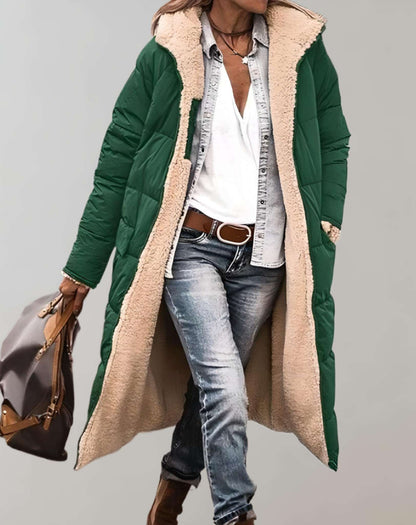 Full-length quilted hooded puffer coat for women | Aurora -5