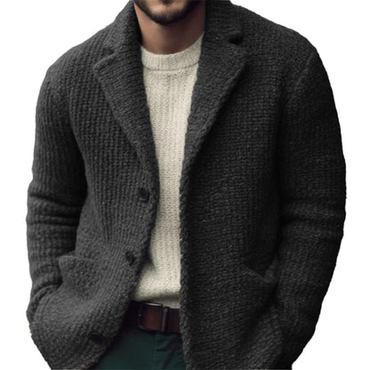 Classic button-front knit cardigan with regular fit Cozy for Men | Derek Vale