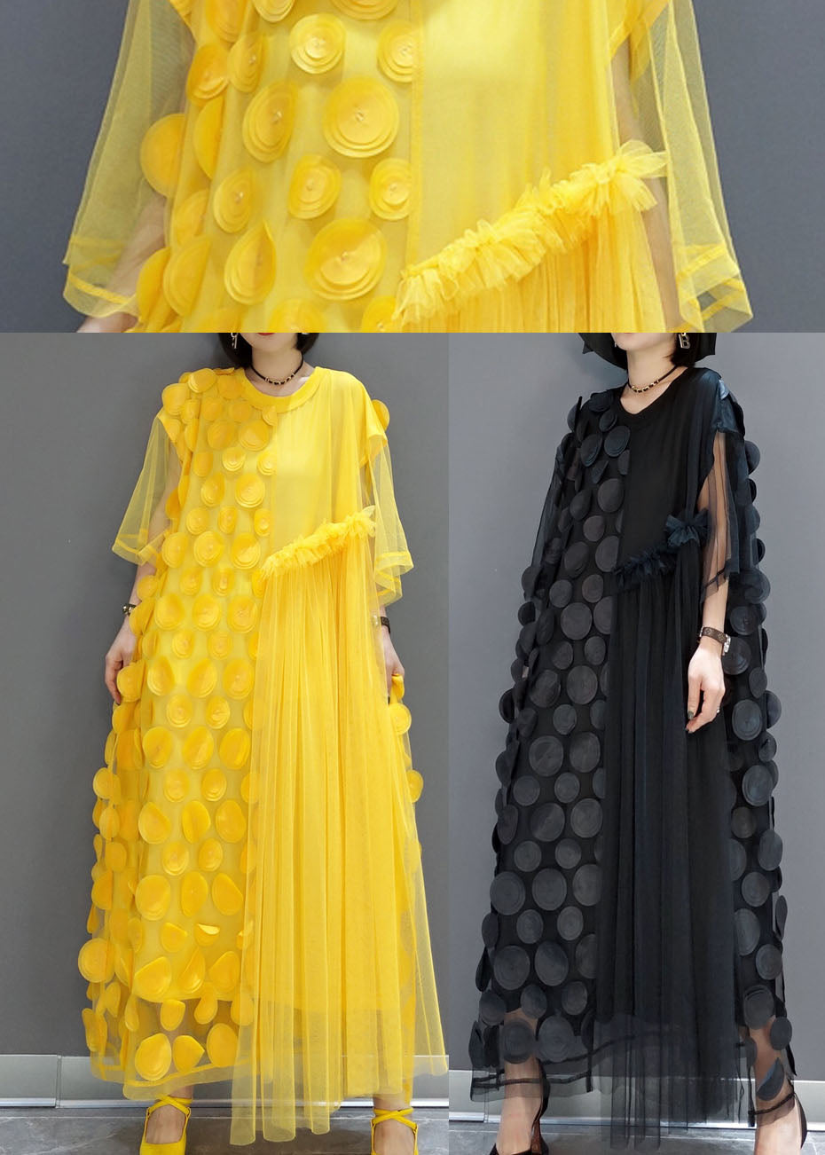 Black Tulle Asymmetrical Party Dress Chic for Women | Velora
