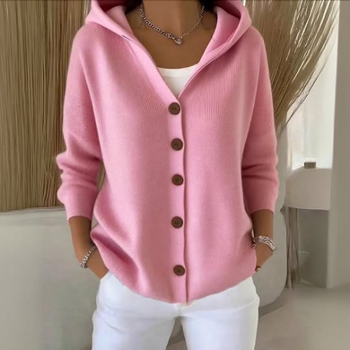 Cosy knit everyday button cardigan for women | Amelia -1