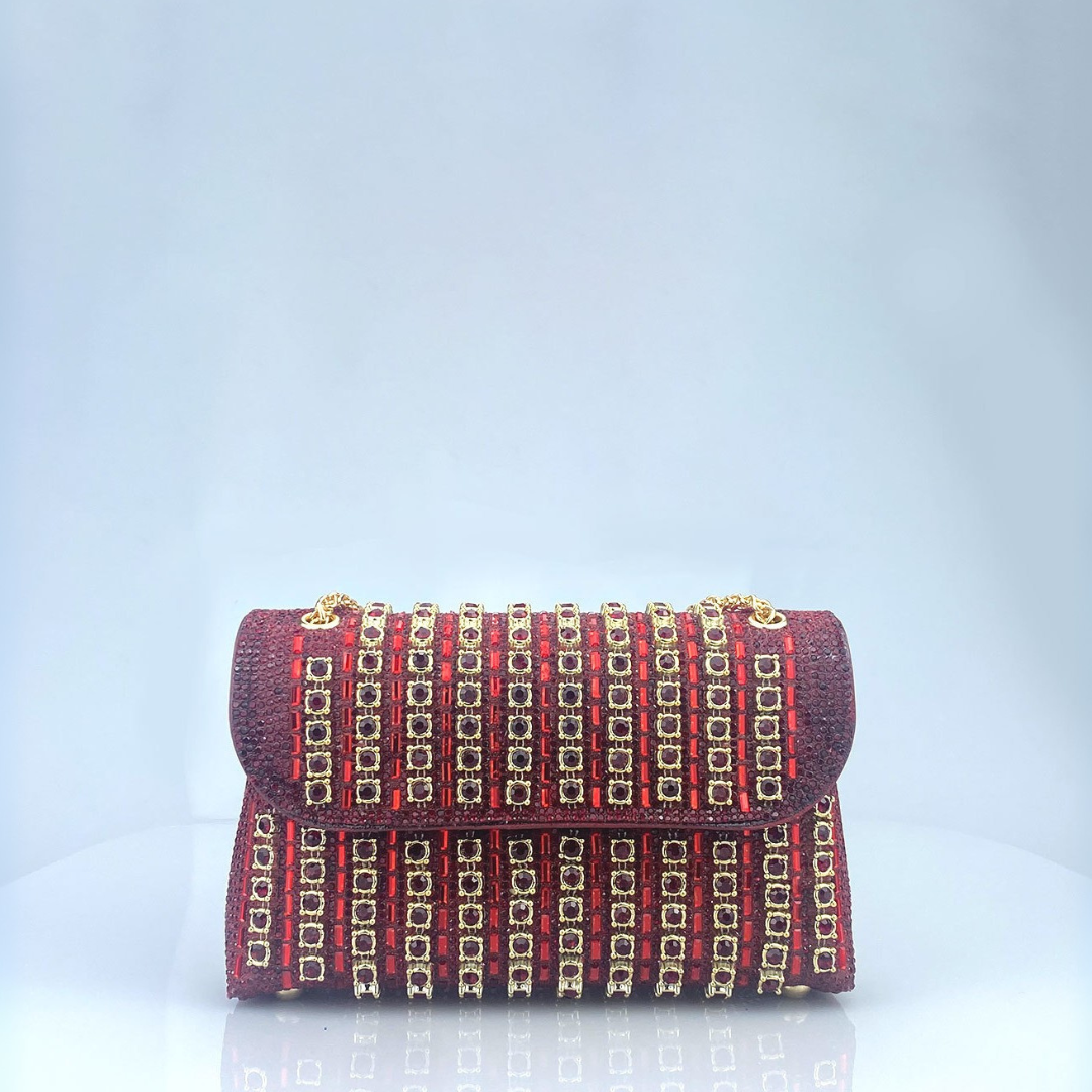 Chain strap diamond-pattern shoulder bag for women | Laviera