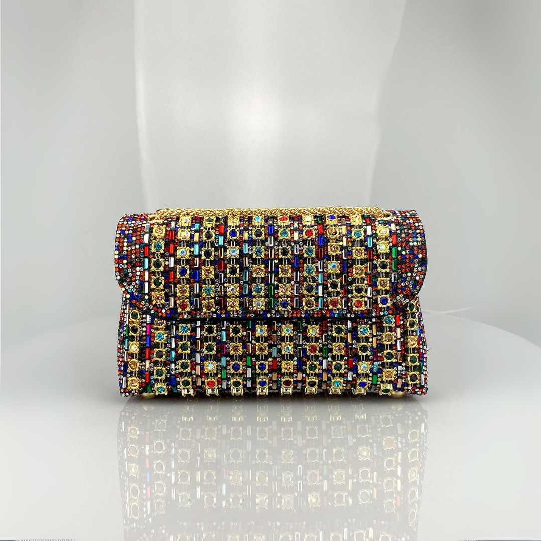 Chain strap diamond-pattern shoulder bag for women | Laviera