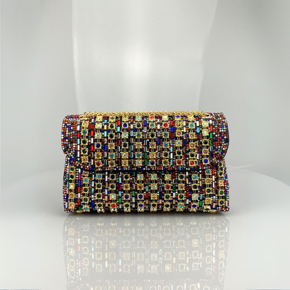 Chain strap diamond-pattern shoulder bag for women | Laviera