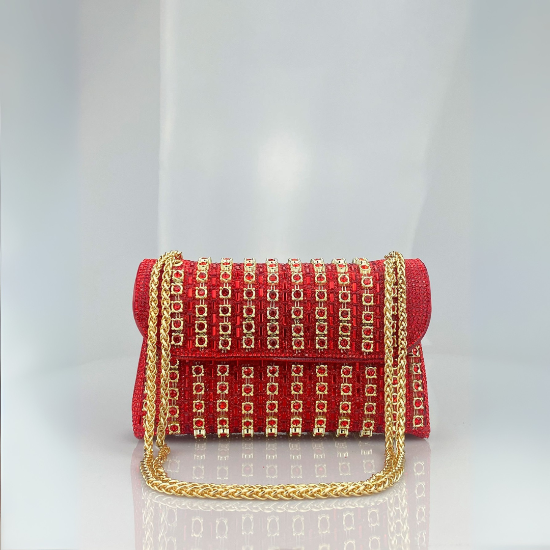 Chain strap diamond-pattern shoulder bag for women | Laviera