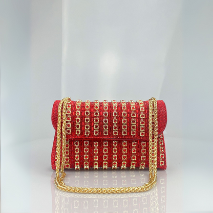 Chain strap diamond-pattern shoulder bag for women | Laviera