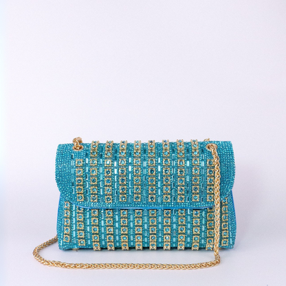 Chain strap diamond-pattern shoulder bag for women | Laviera