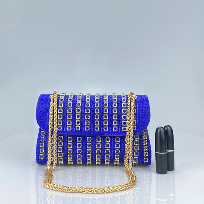 Chain strap diamond-pattern shoulder bag for women | Laviera