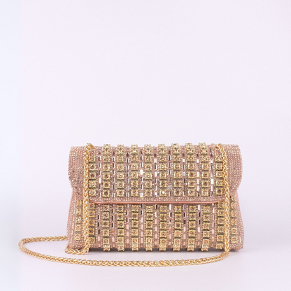 Chain strap diamond-pattern shoulder bag for women | Laviera
