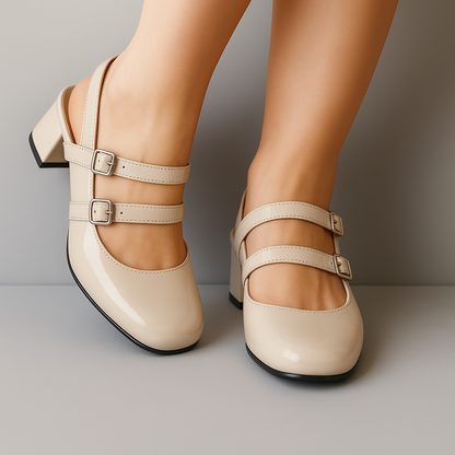 Orthopaedic leather everyday flat shoes for women | Nancy -8