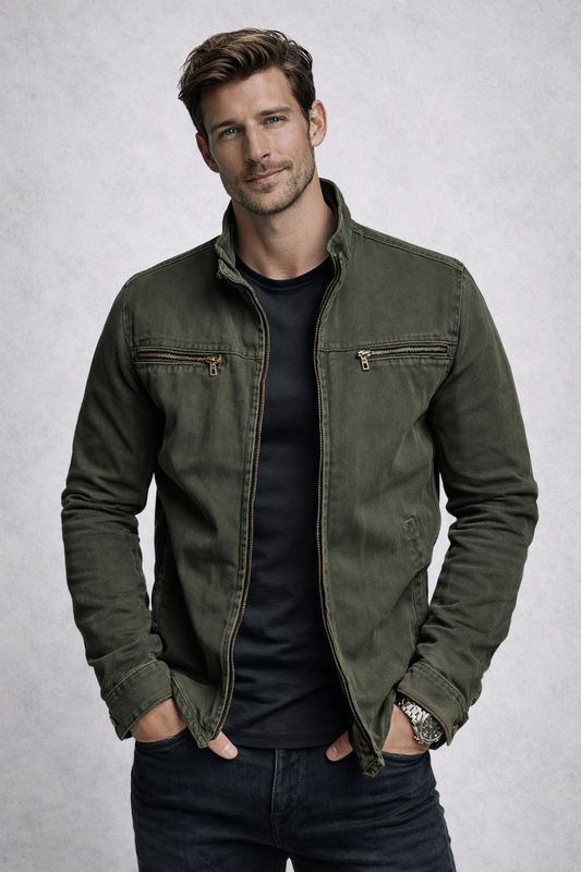 Vintage zip jacket for men | Denvera