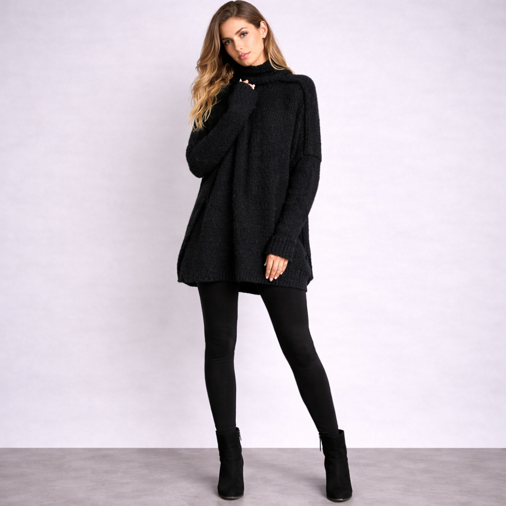 Extended relaxed longline everyday jumper for women | Longform -1