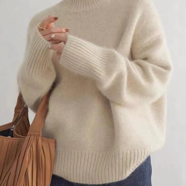 Oversized turtleneck knit sweater with relaxed fit Cozy for Women | Sydney Élan