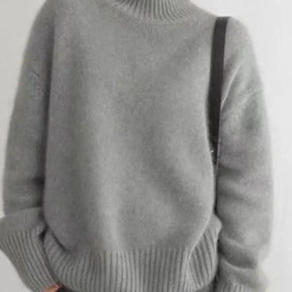 Oversized turtleneck knit sweater with relaxed fit Cozy for Women | Sydney Élan