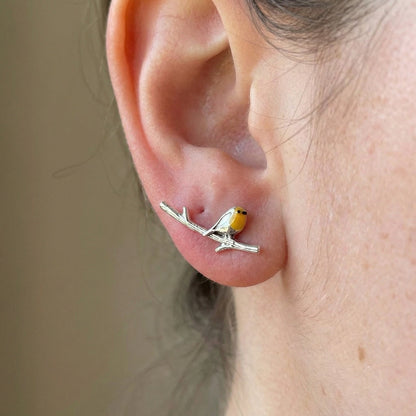 Charming Robin Bird Drop Earrings for Women | Robinelle
