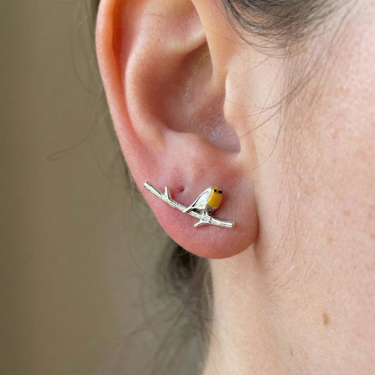 Charming Robin Bird Drop Earrings for Women | Robinelle