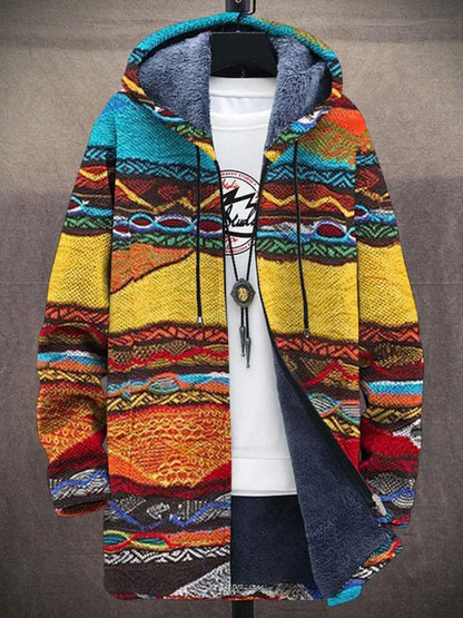 Artistic zip front cardigan with relaxed silhouette Men| Delilah Élan