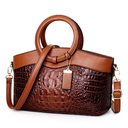 Crocodile-embossed crossbody everyday bag for women | Elise Heritage -1