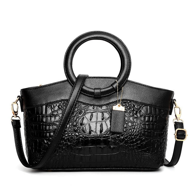 Crocodile-embossed crossbody everyday bag for women | Elise Heritage -2
