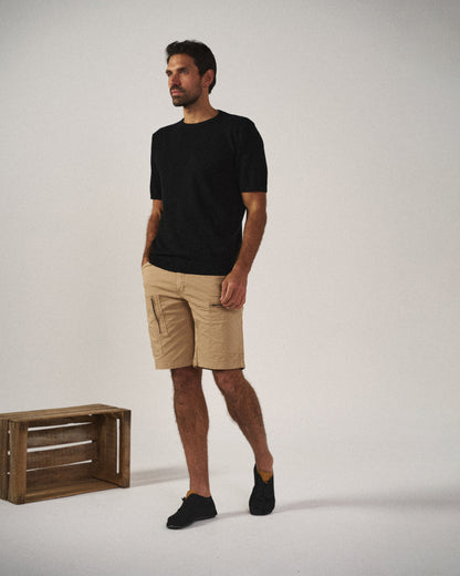 Tailored organic-cotton cargo shorts for men | Hampton -3