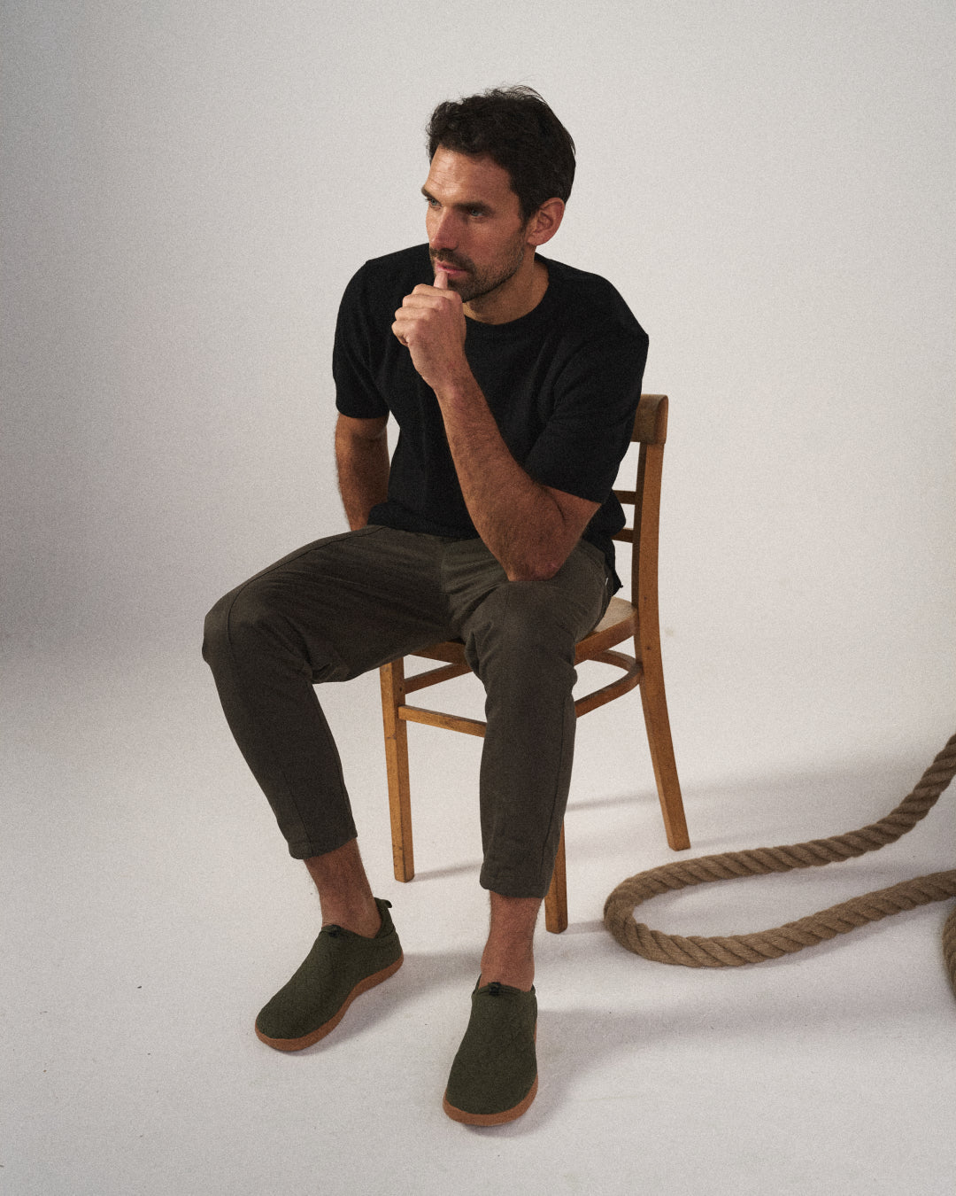 Tapered drawstring everyday joggers for men | Evan's Easywear -3