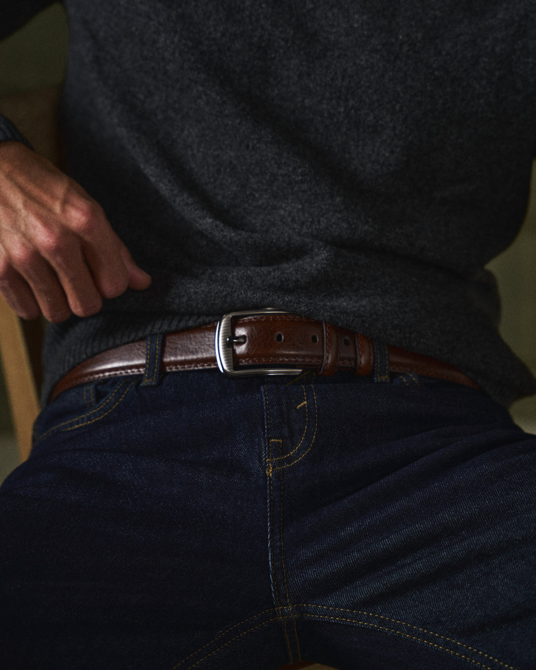 Classic cowhide leather everyday belt for men | Heritage -3